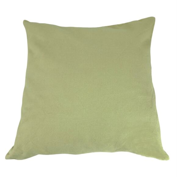 Pottery‎ Barn Pillow Cover & Down Insert 18x18 Green Canvas 100% Cotton - Picture 1 of 9